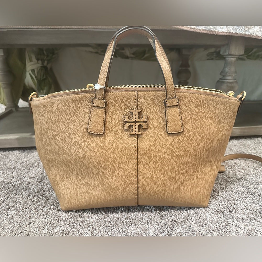 Tory Burch top zip satchel